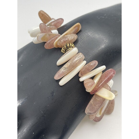 Betsy Pittard Designed Natural Stone Stretch Bracelet - Picture 2 of 5